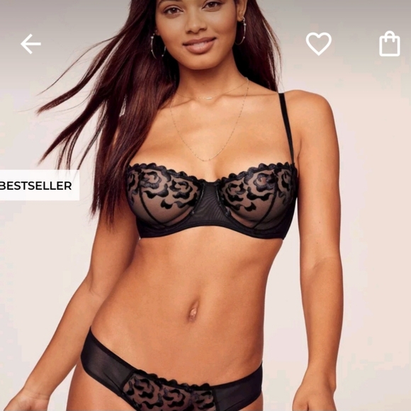 NWT Adore Me Tiana unlined bra and panties, 34D and size large panties - Picture 7 of 7